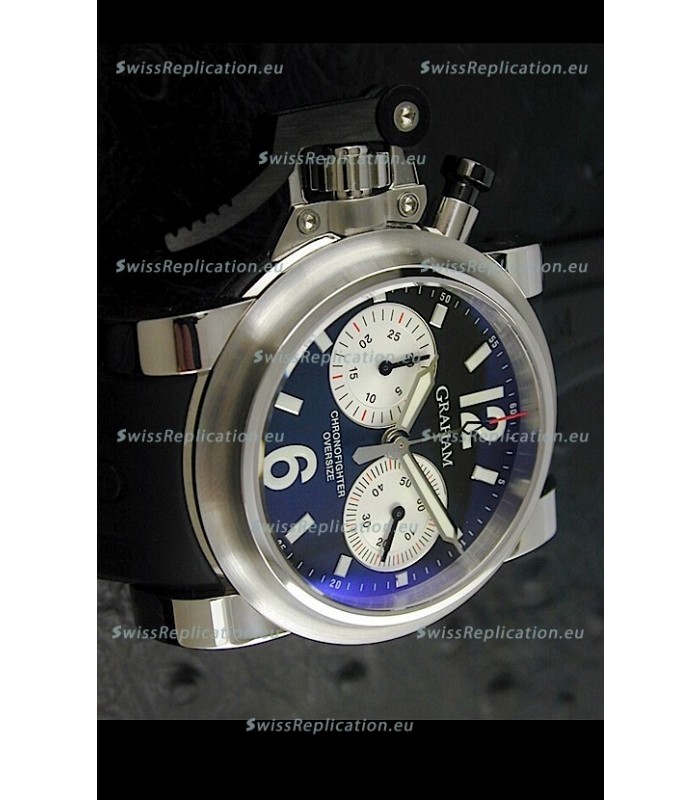 Graham Chronofighter Swiss Replica Watch in Black Dial
