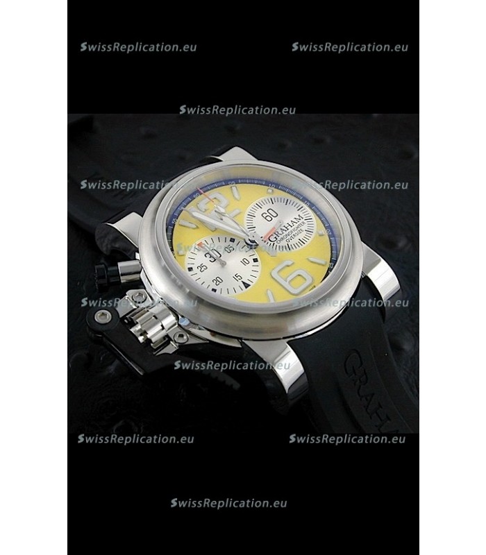 Graham Chronofighter Oversize Swiss Replica Watch in Yellow Dial