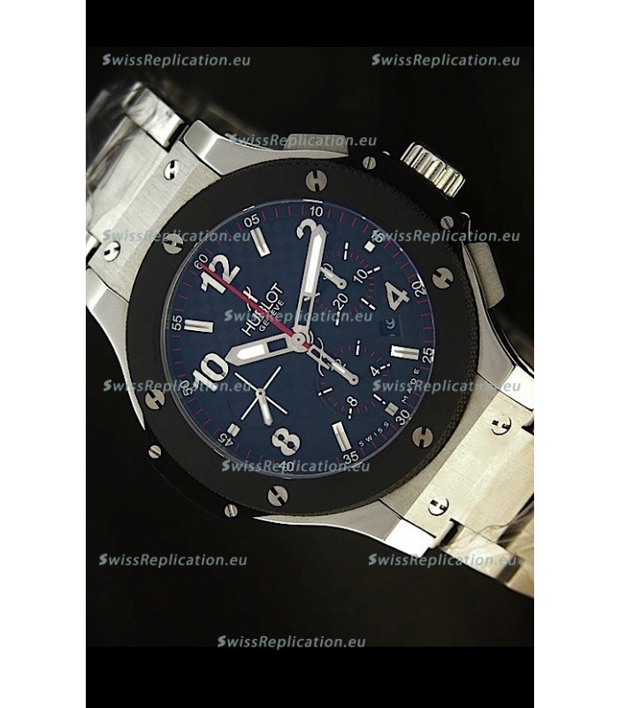 Hublot Big Bang Steel Strap in Black Dial with Ceramic Bezel