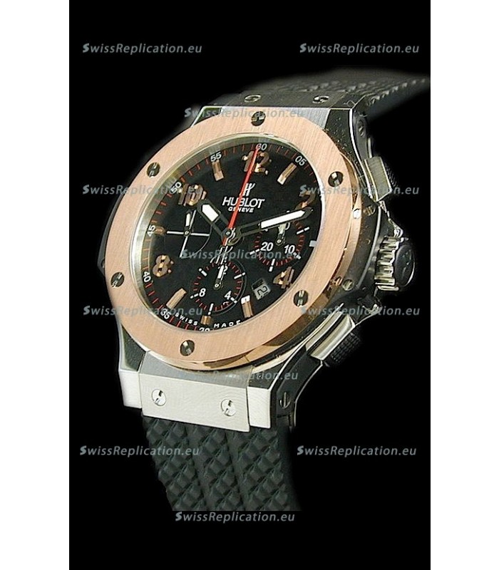 Hublot Big Bang Swiss Replica Watch in Rose Gold Bezel