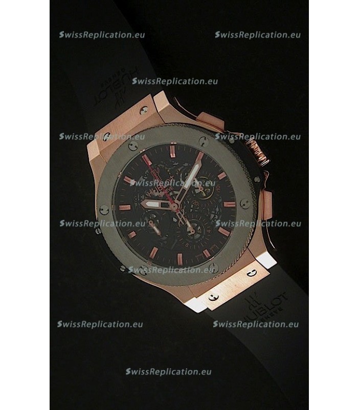 Hublot Big Bang AeroBang Swiss Watch in Pink Gold Case