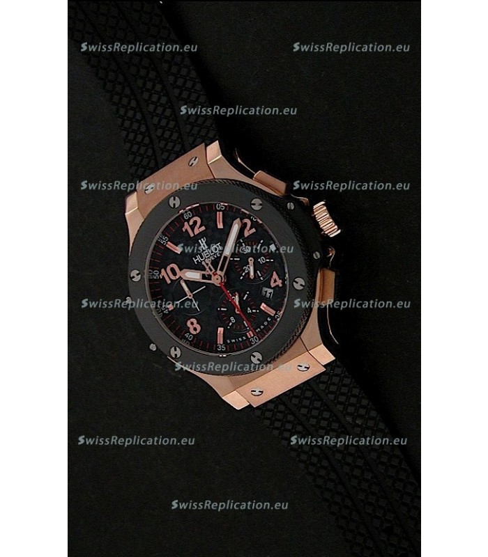 Hublot Big Bang Limited Edition Swiss Red Gold Watch with Ceramic Bezel