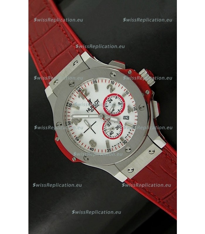 Hublot Big Bang Geneve Japanese Replica Watch in Aspen White Dial