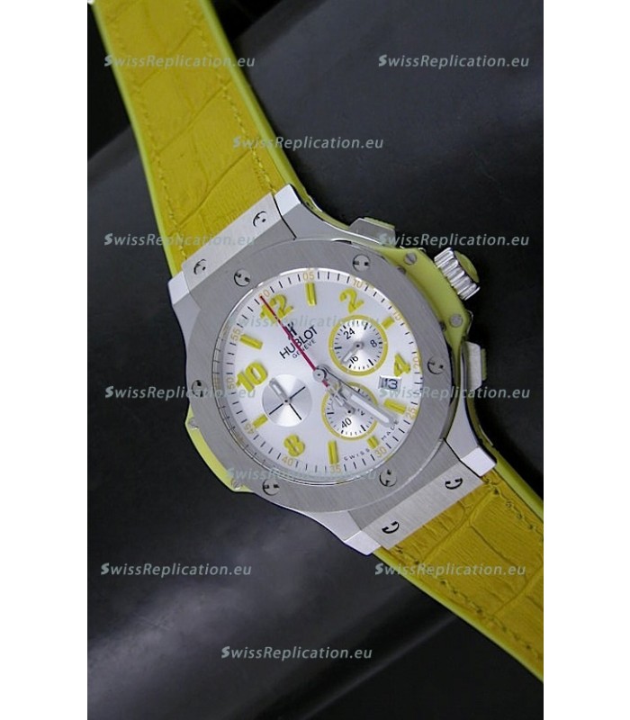 Hublot Big Bang Geneve Japanese Replica Watch in Aspen White Dial