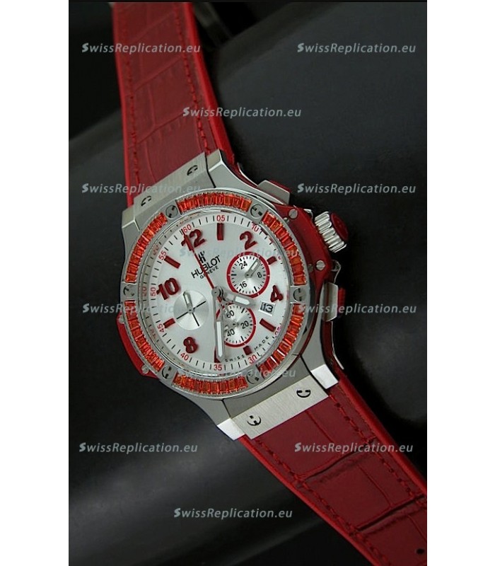 Hublot Big Bang Geneve Japanese Replica Watch in Aspen White Dial
