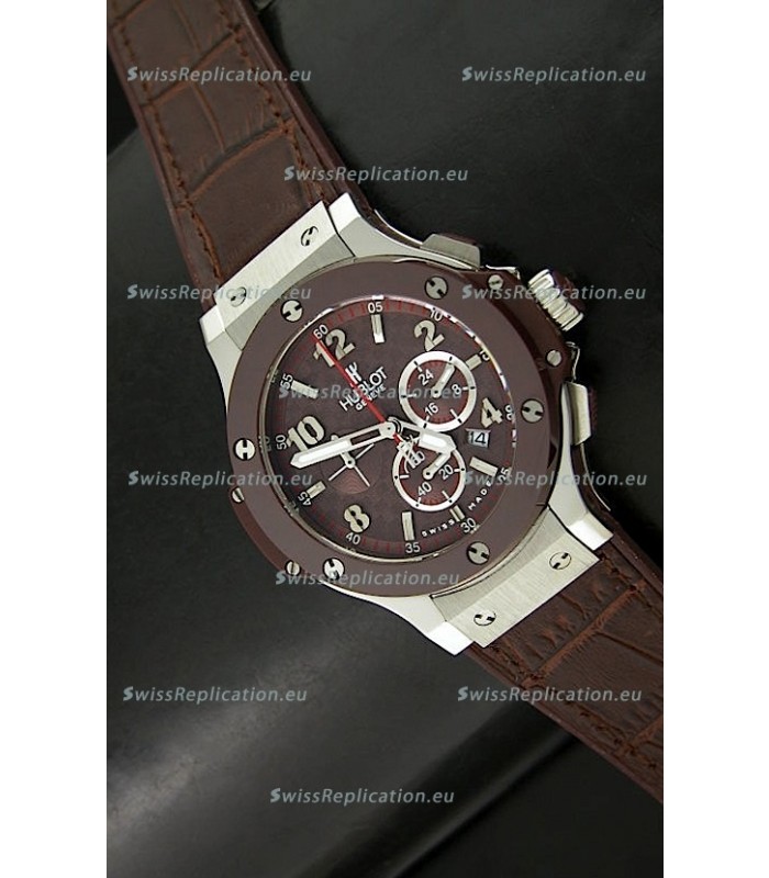 Hublot Big Bang Ceramic Bezel Watch Carbon Dial - 1:1 Mirror Replica