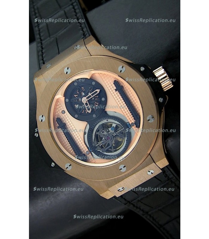 Hublot Big Bang King Power Tourbilon Japanese Replica Watch in Rose Gold