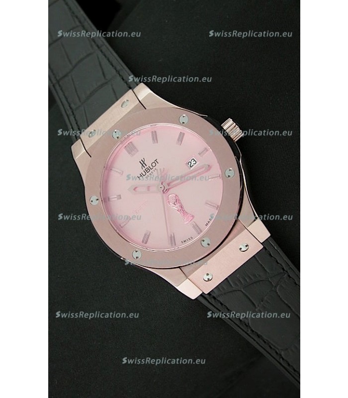 Hublot Classic Fusion FIFA Edition Swiss Watch in Pink Gold Case