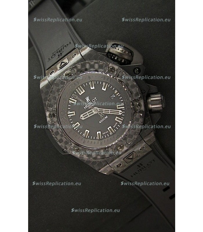 Hublot Diver 4000m Swiss Replica Watch Full Carbon Black Dial