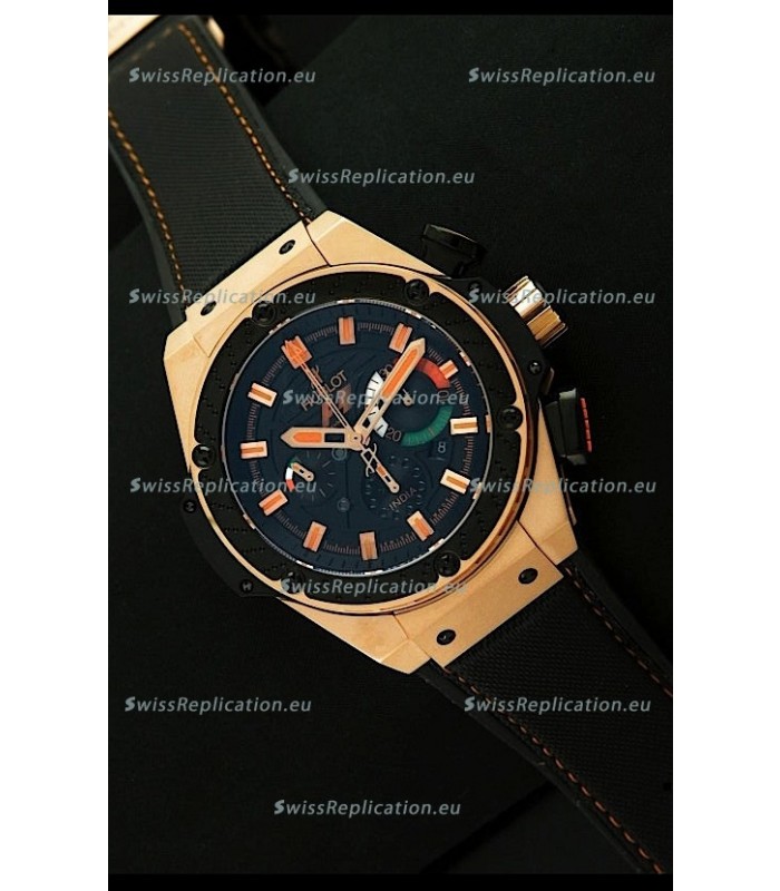 Hublot King Power F1 India Edition Swiss Watch in Pink Gold