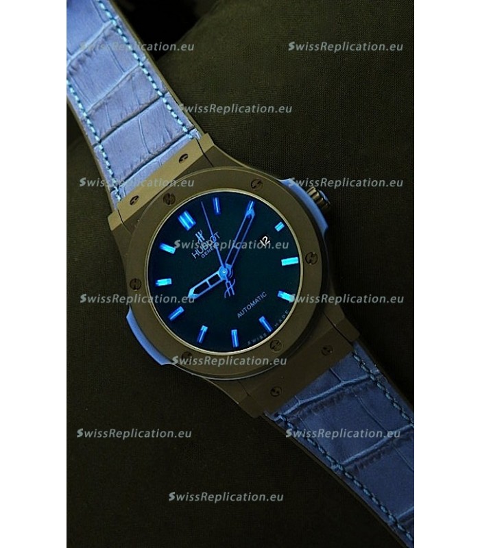 Hublot Big Bang Classic Fusion Ceramic Case Watch in Blue Strap