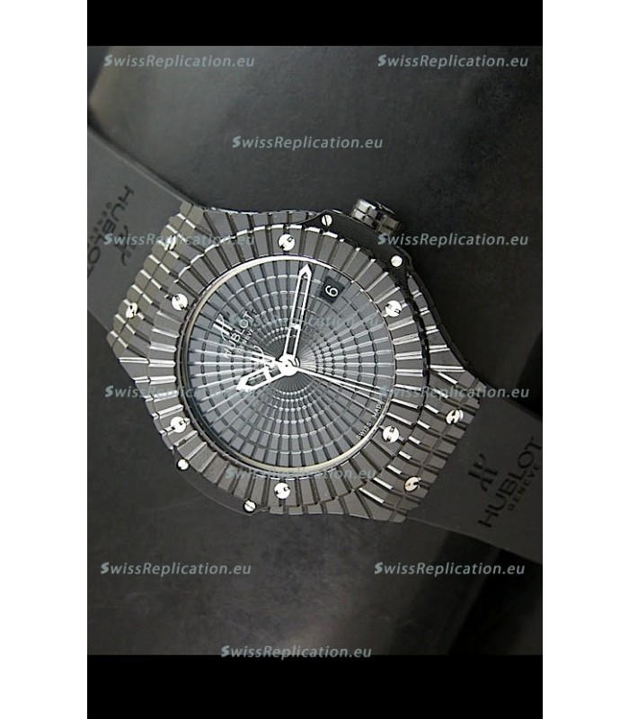 Hublot Caviar Full Black Ceramic Casing Swiss Replica Watch - 1:1 Mirror Replica Watch