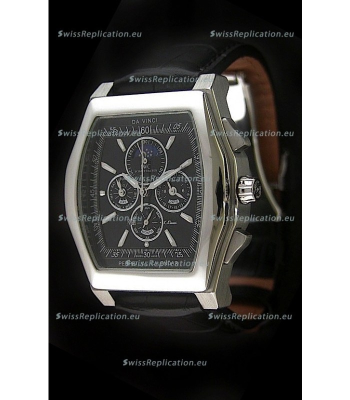 IWC Schaffhausen Da Vinci Japanese Replica Watch in Black