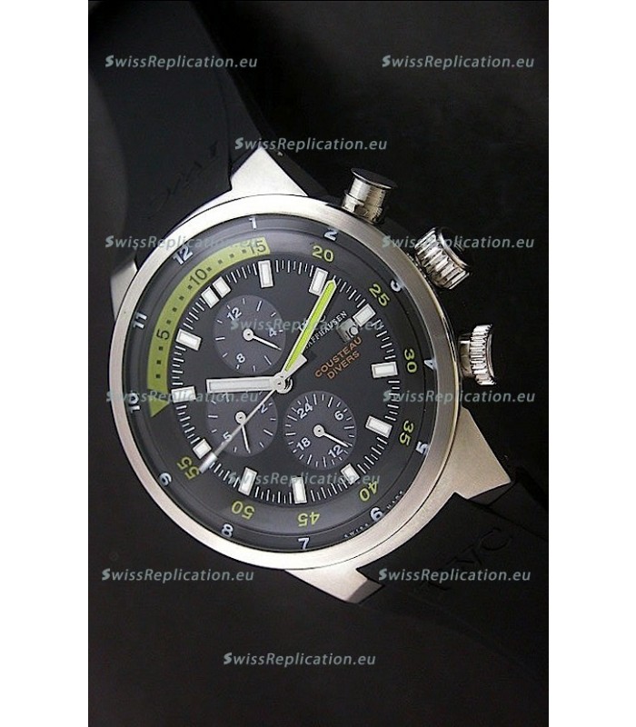IWC Schaffhausen Cousteau Divers Japanese Replica Watch in Black