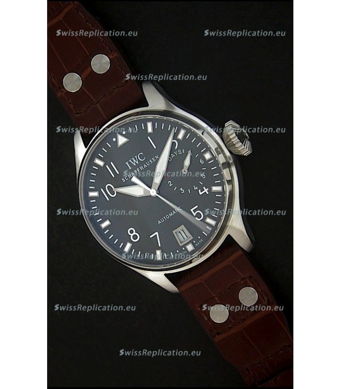 IWC Die Grosse Fliegeruhr Swiss Replica Watch in Black Strap