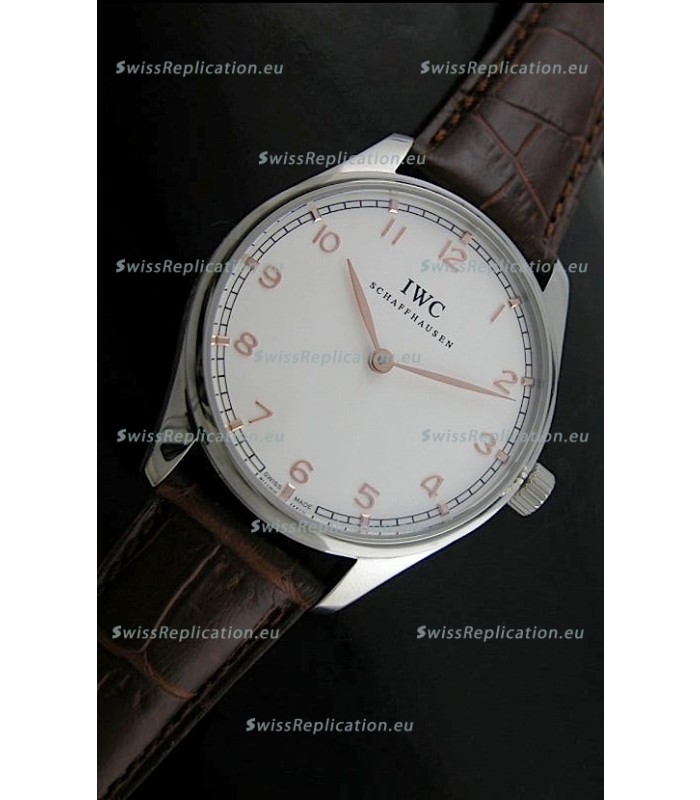 IWC Schaffhausen Japanese Replica Watch in White Dial