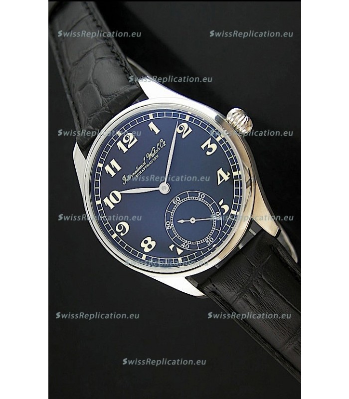 IWC Portuguese FA Jones Japanese Replica Watch in Black Dial