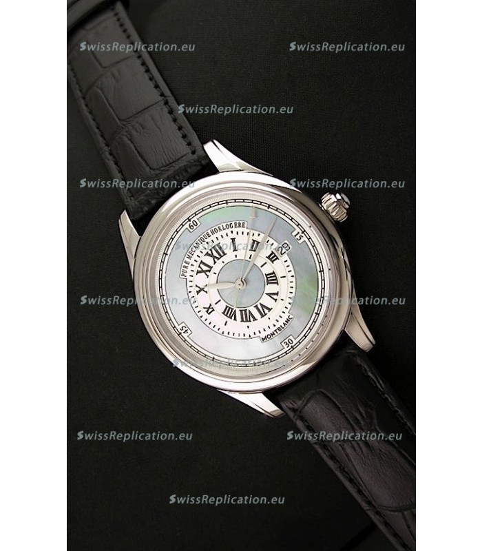 Montblanc Pure Mechanique Horlogere Swiss Replica Watch in Mop Blue Dial