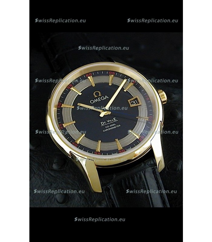 Omega De Ville Hour Vision Swiss Watch in Yellow Gold