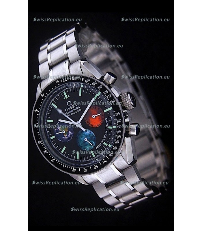 Omega Special Moon Sun Speedmaster Watch in Black Dial