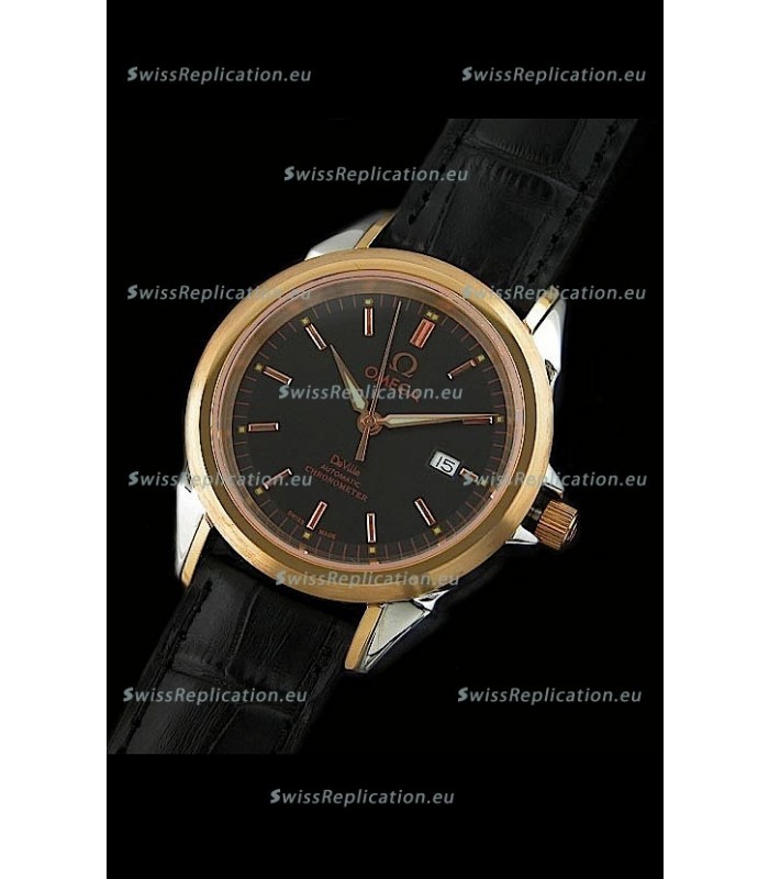 Omega Deville Escapement Mechanical Watch in Pink Gold