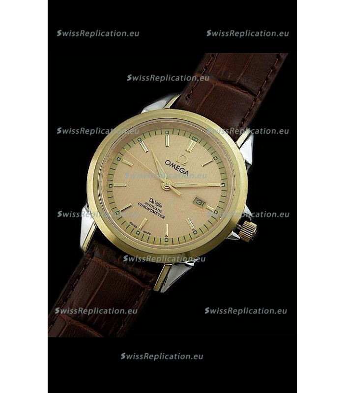 Omega Co-Axial Escapement Mechanical Golden Watch