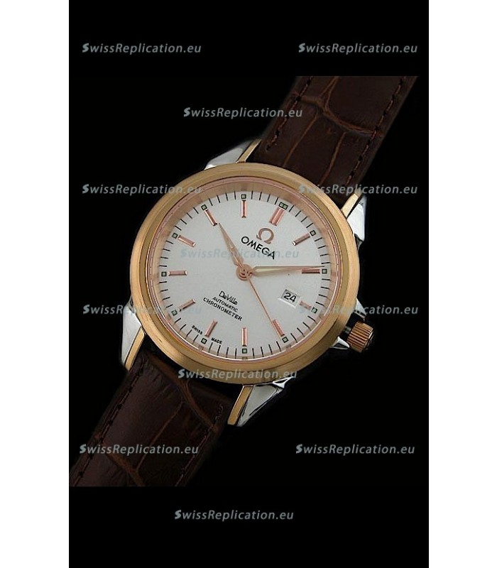 Omega Deville Escapement Mechanical Rose Golden Watch