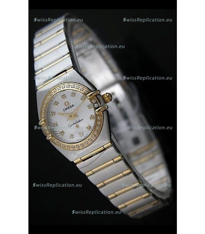 Omega Constellation Chronometer Lady Swiss Watch Two Tone - Real 18K Gold 