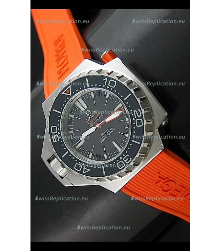 Omega Seamaster Ploprof Swiss Watch in Orange Strap