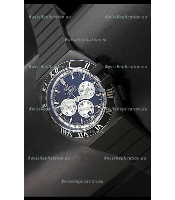 Omega Double Eagle Chronograph PVD Black Watch
