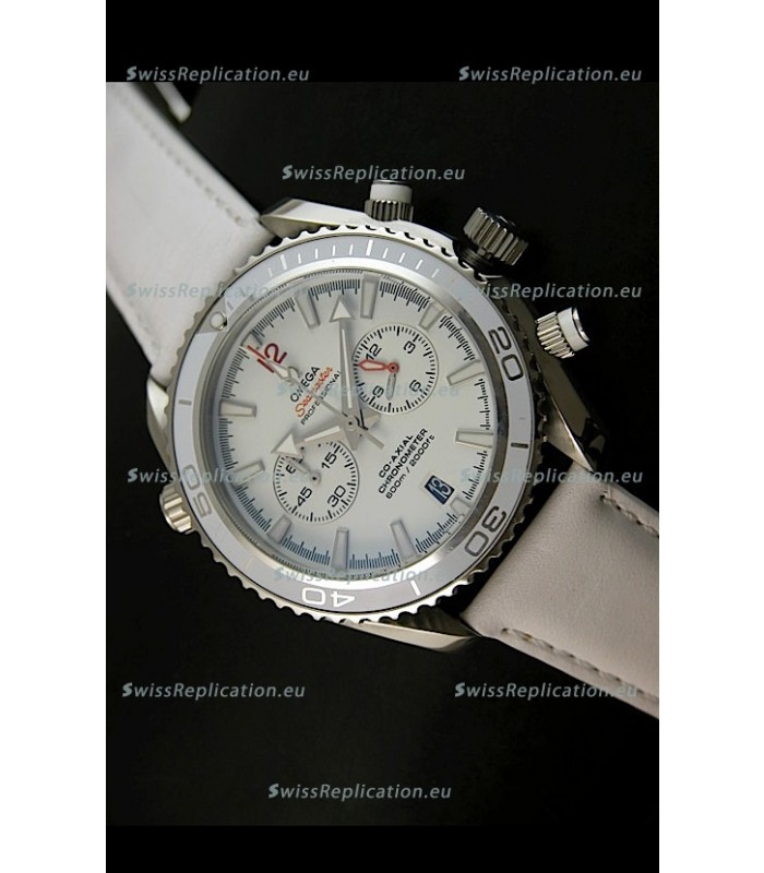 Omega Seamaster The Planet Ocean Japanese Replica Watch in White