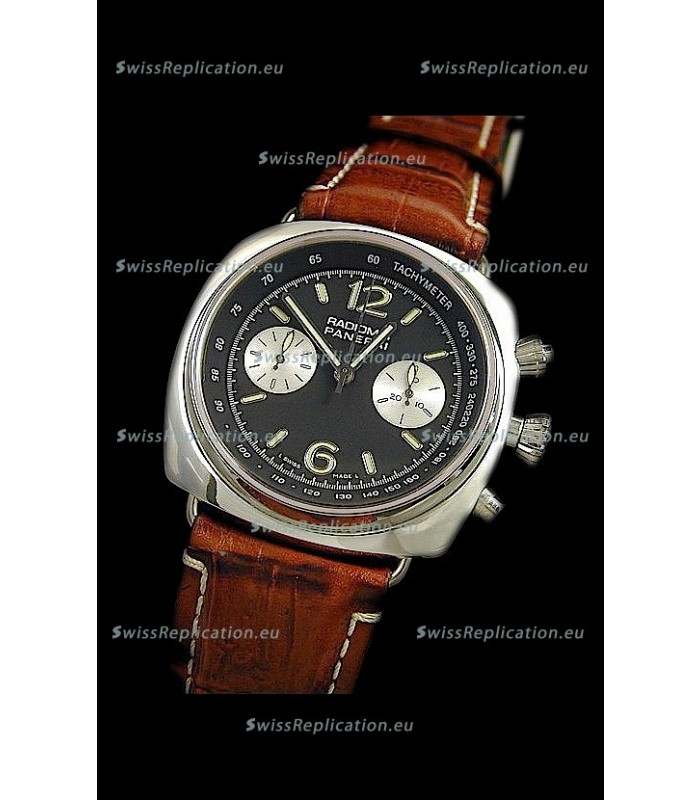 Panerai Radiomir Lemania Swiss Watch in Black Dial