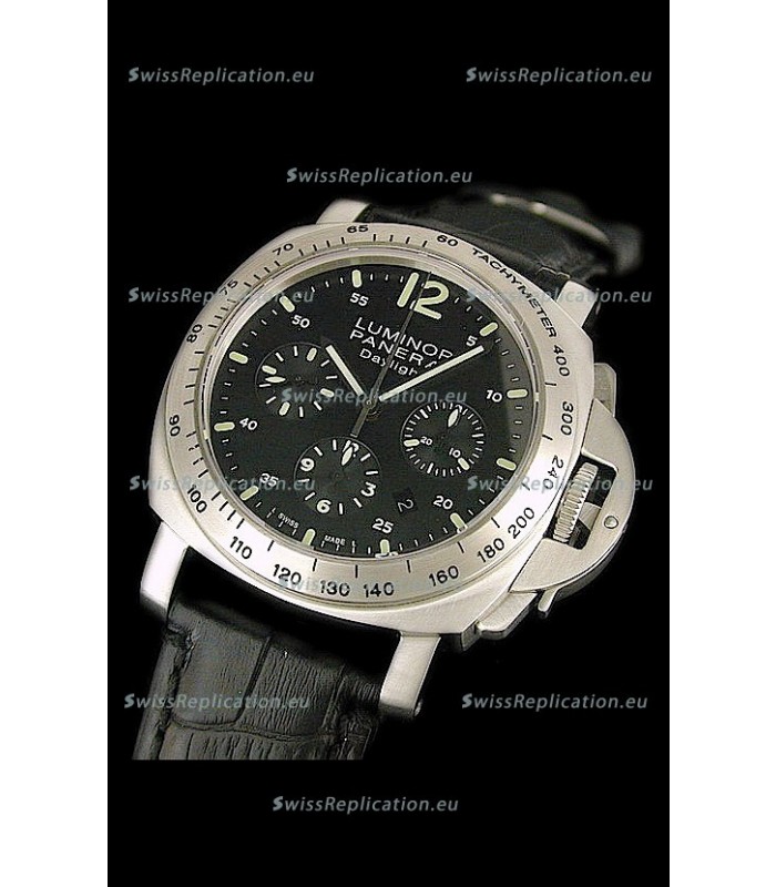 Panerai  Luminor DayLight Chrono Swiss Watch in Leather Strap