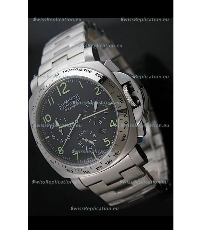 Panerai Luminor Daylight Watch in Steel Strap
