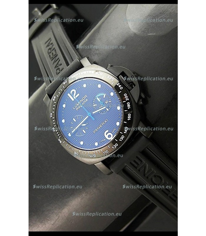 Panerai Luminor Regatta Swiss Watch in PVD Casing Rubber Strap