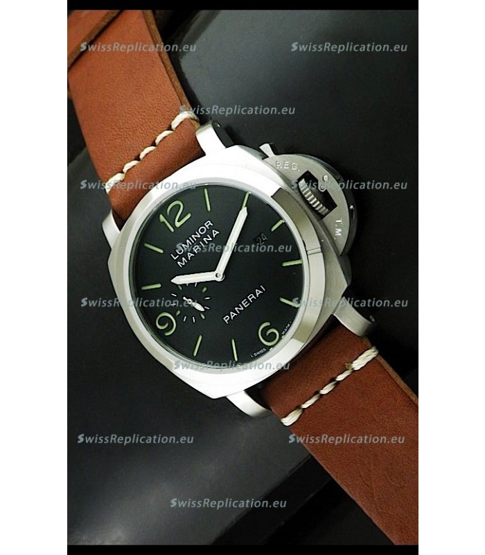 Luminor Panerai Japanese Replica Automatic Watch in Black Dial