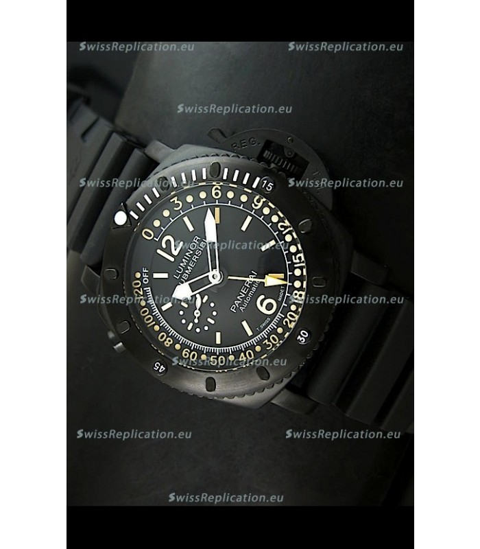 Panerai Luminor Submersible PAM193 Japanese Replica Watch Black Dial