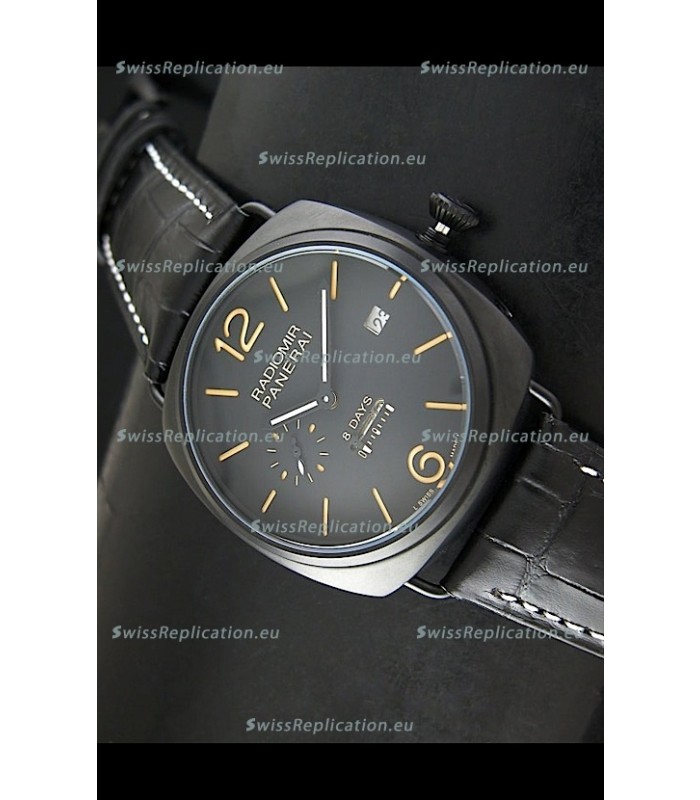 Panerai Radiomir 8 Days Japanese Replica Watch in PVD Casing