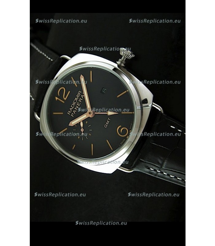 Panerai Radiomir GMT Japanese Replica Watch in Black Dial