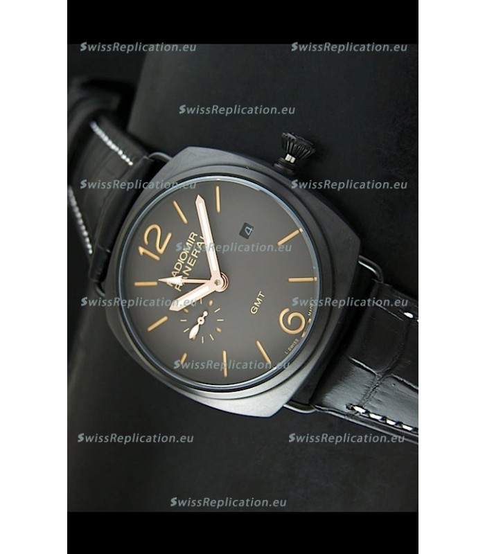 Panerai Radiomir GMT Japanese Replica Watch in PVD Case