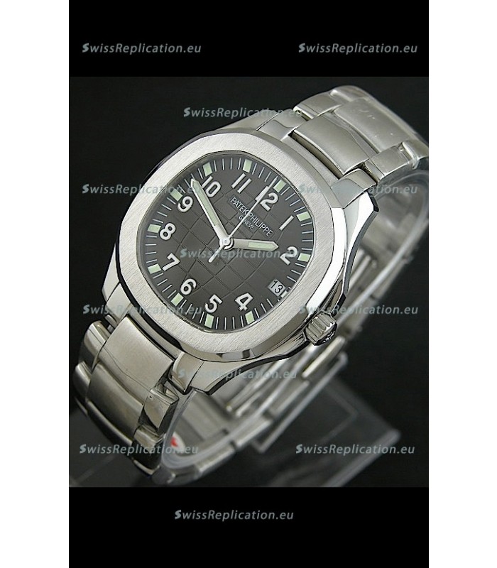 Patek Phillipe Nautilis Swiss Replica Watch in Black Dial