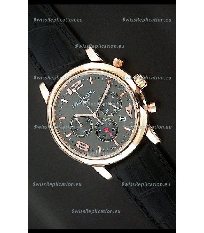 Patek Philippe Perpetual Calender Japanese Steel Watch in Grey Dial