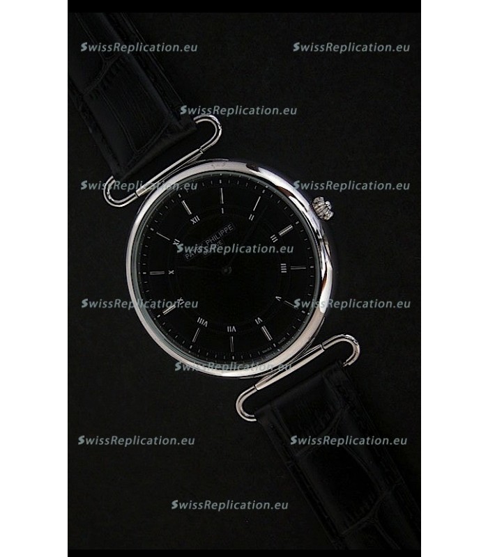 Patek Philippe Calatrava Japanese Quaartz Watch in Black