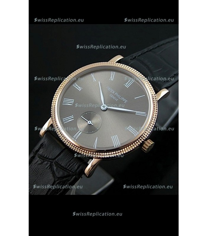 Patek Philippe Calatrava Japanese Mens Watch in Grey Dial