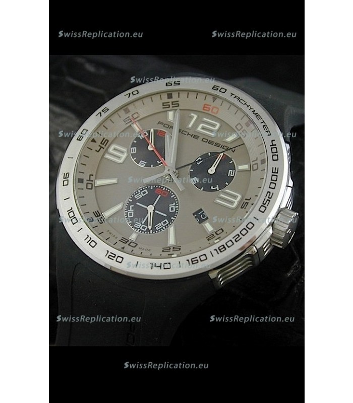 Porsche Design Flat Six P'6320 Japanese Watch in Grey Dial