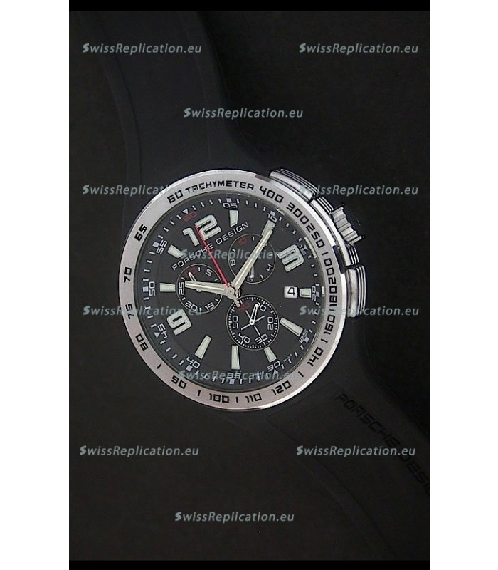 Porsche Design Flat Six P'6320 Japanese Watch in Black