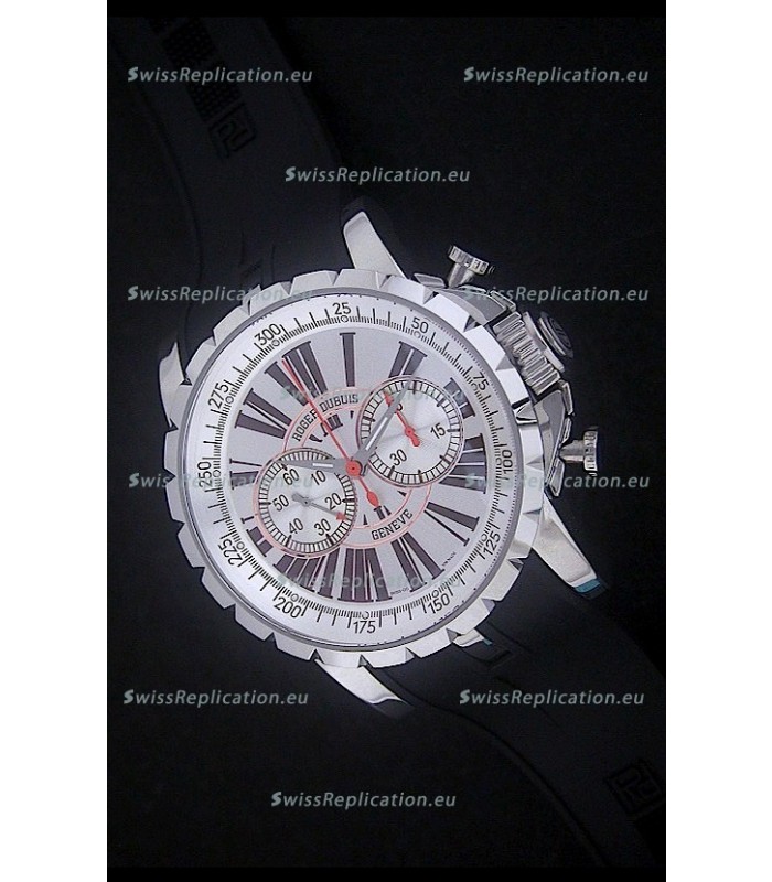 Roger Dubius Excalibur Chronoexcel Swiss Watch in White Dial