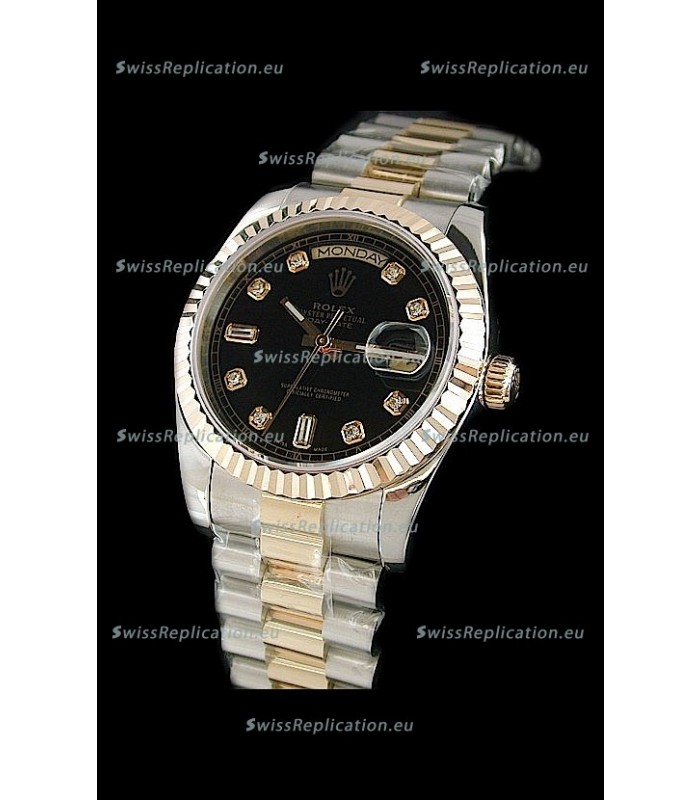 Rolex Day Date Japanese Watch in Two Tone