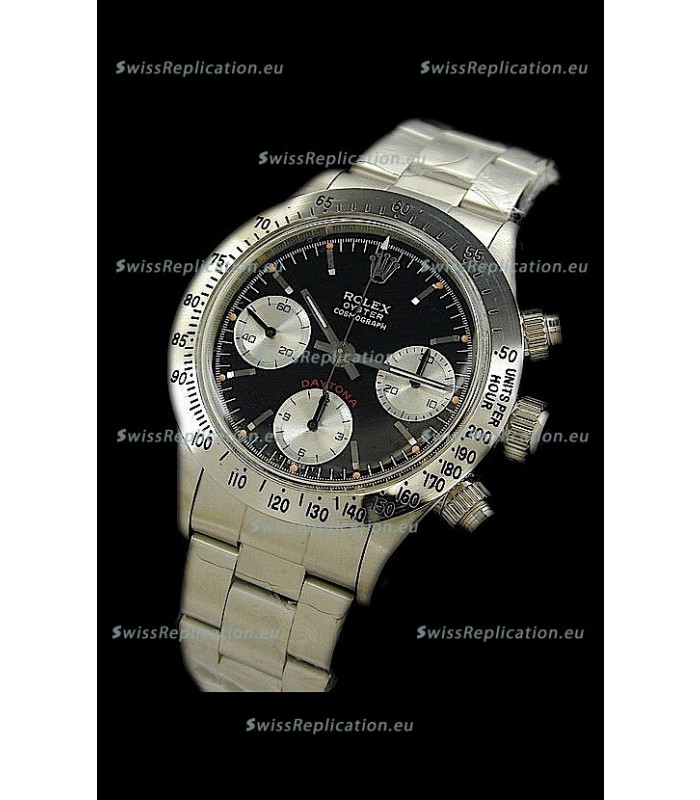 Rolex Oyster Cosmograph Swiss Replica Watch in Black Dial