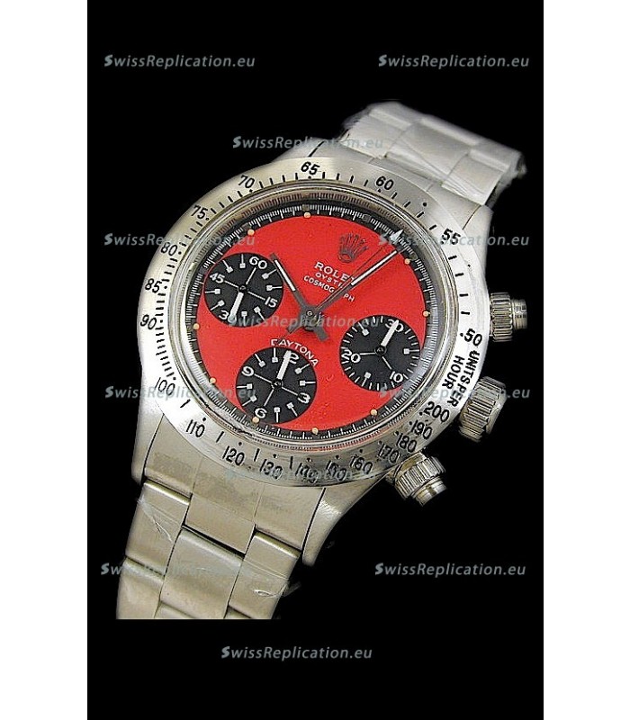Rolex Oyster Cosmograph Swiss Replica Watch in Red Dial